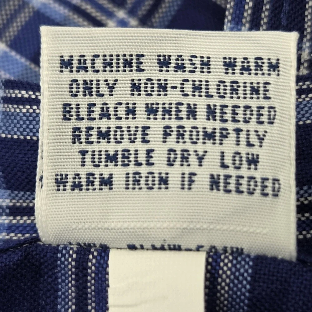 Polo Ralph Lauren Long Sleeve Button Down Shirt Mens Size XL Blue Plaid‎ EUC